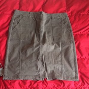 Loft Brown Cotton Skirt